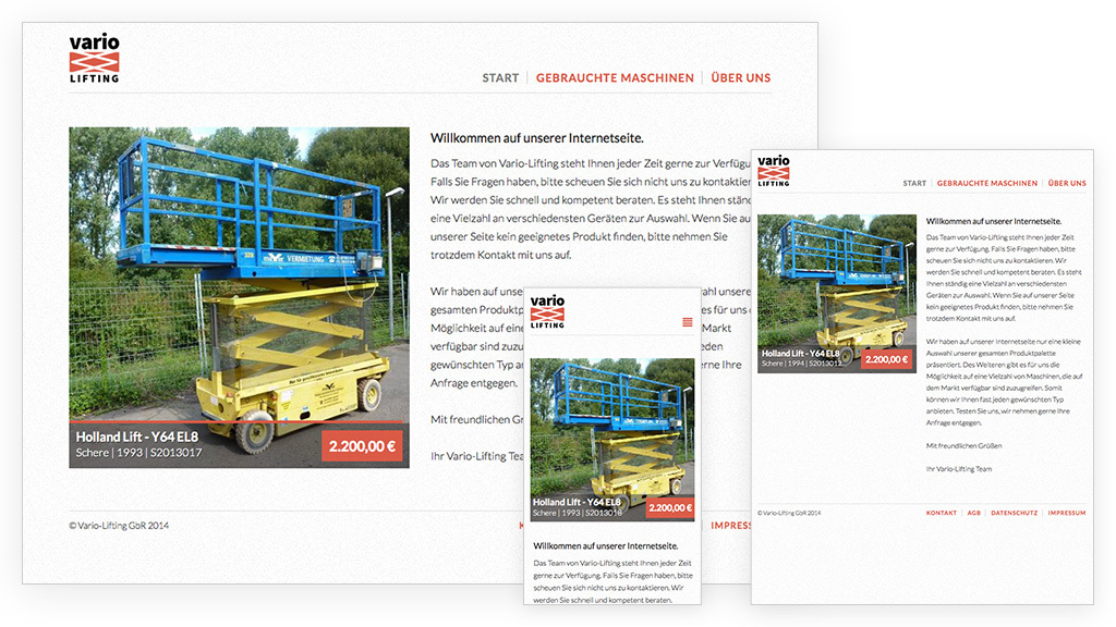 Vario-Lifting Website